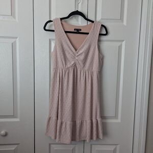 As U Wish Blush Pink Eyelet Dress | Juniors Medium | Party Casual